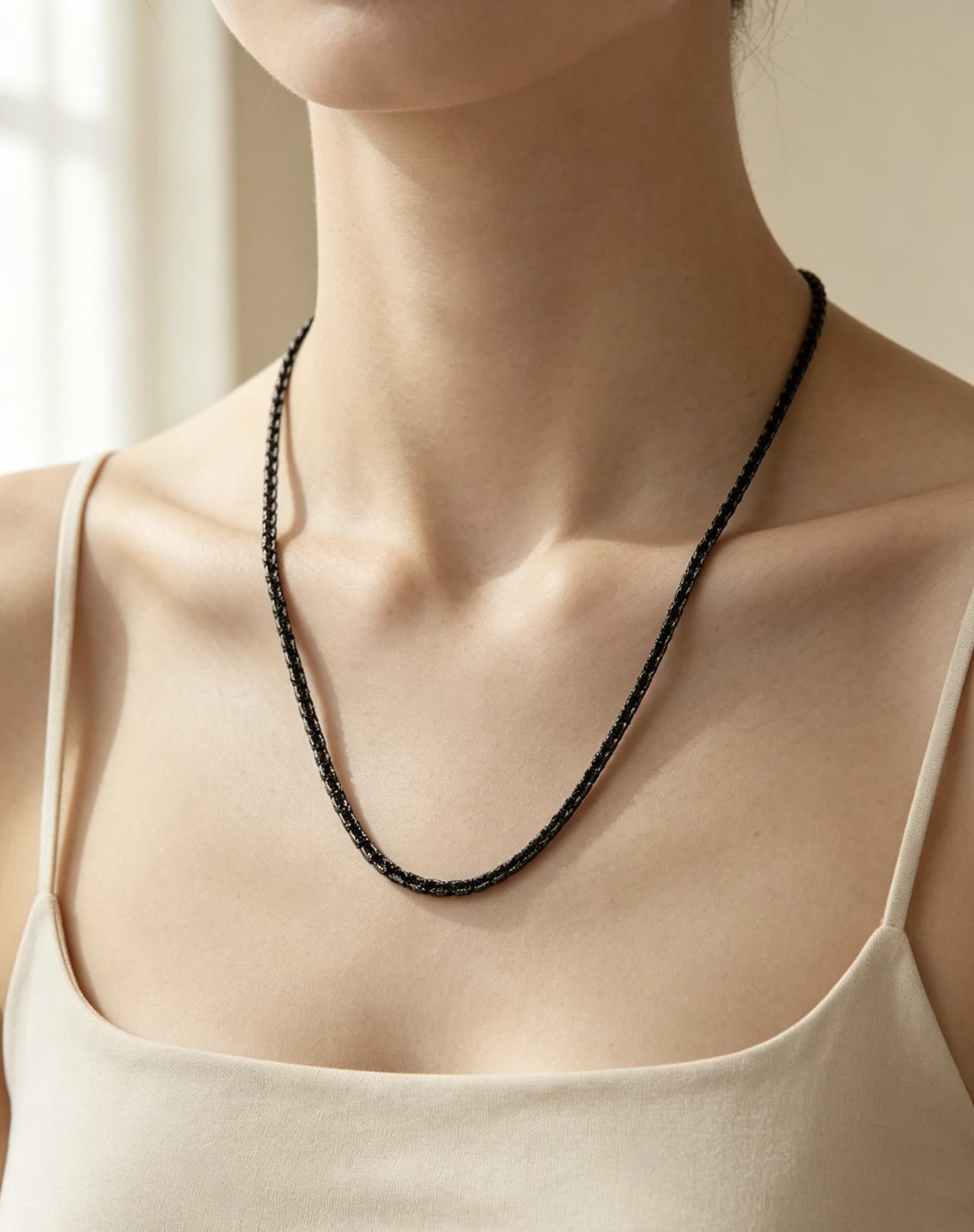 Louis Vuitton Black Beaded Necklace